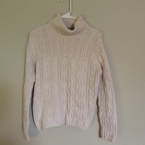Wainscott Cream colored turtle neck sweater
